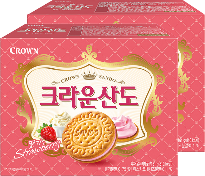크라운 산도 딸기, 161g, 2개