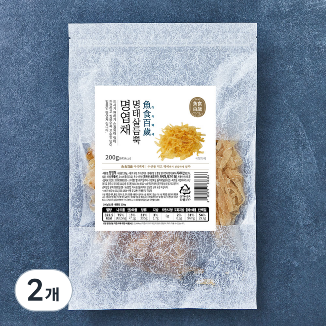 어식백세 명태살듬뿍 명엽채, 200g, 2개