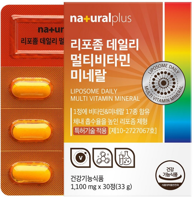 내츄럴플러스 리포좀 데일리 멀티비타민 미네랄 33g, 30정, 1개
