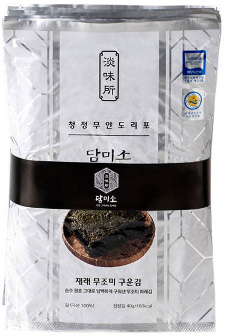 담미소 곱창재래김 무조미 구운김 10p, 400g, 1개