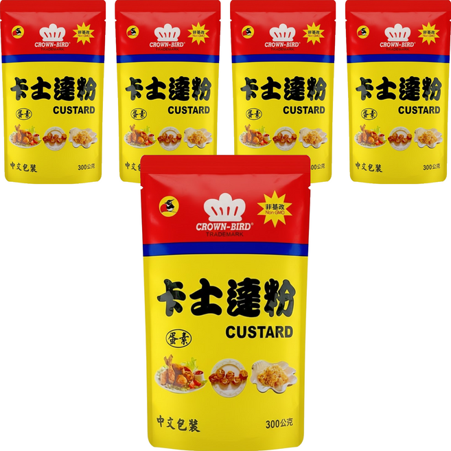 CROWN-BIRD 皇冠鳥 卡士達粉, 300g, 5包
