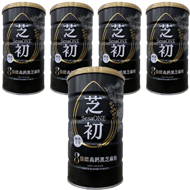 SesaONE 芝初 8倍細高鈣黑芝麻粉, 380g, 5罐