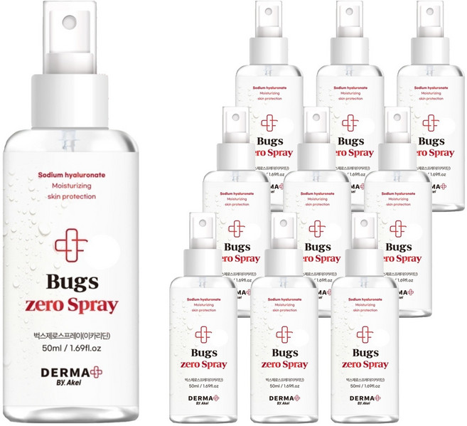 아케이 더마 벅스제로 스프레이, 50ml, 10개