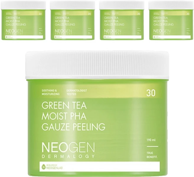 네오젠 그린티 모이스트 파하 거즈필링 패드 190ml, 30매입, 5개 - 쿠팡
