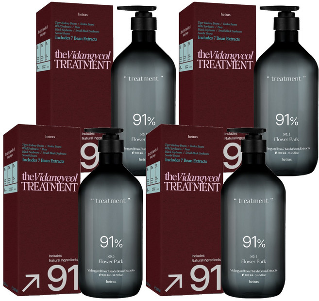 hetras. 植萃香氛護髮 花店香, 4瓶, 1.013L