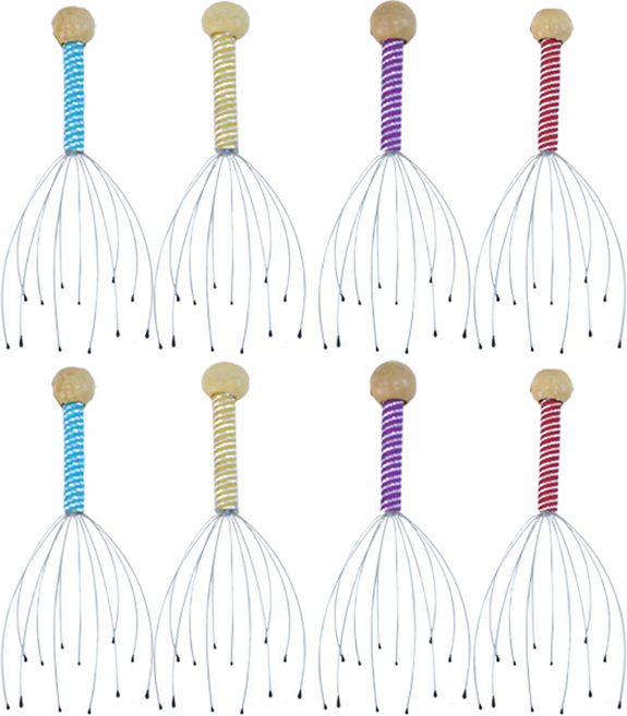 더줌커머스 머르가즘 휴대용 간편 두피마사지기, 8개, 랜덤발송