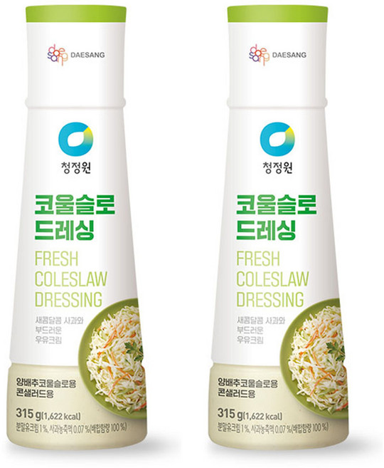 청정원 코울슬로 드레싱, 315g, 2개