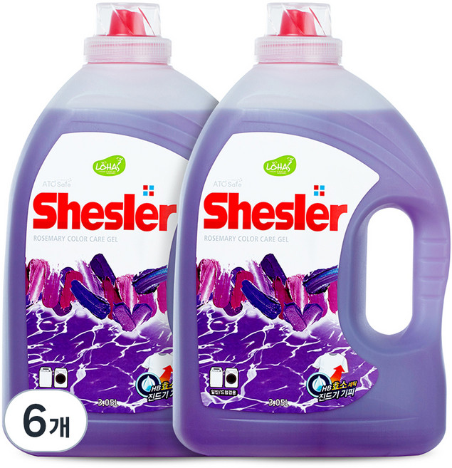 쉬슬러 액상세제 로즈마리 본품, 3.05L, 6개