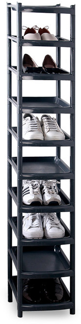 리빙해피 룸트 신발정리대 슬림 10단, 블랙, 1개