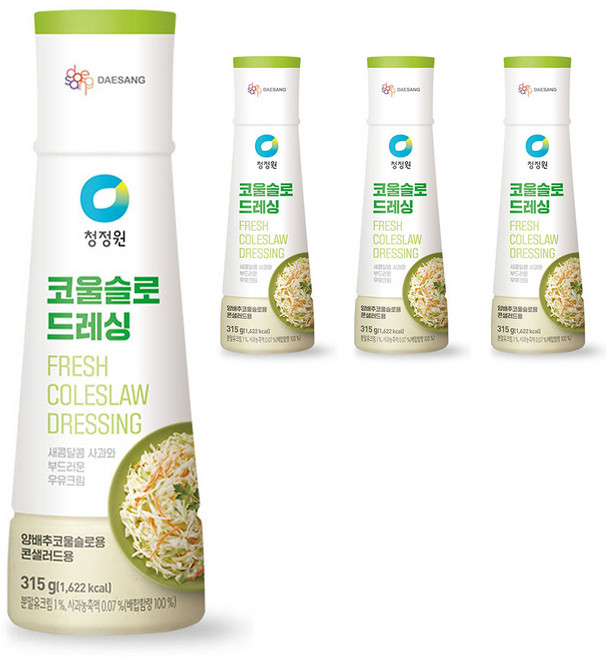 청정원 코울슬로 드레싱, 315g, 4개