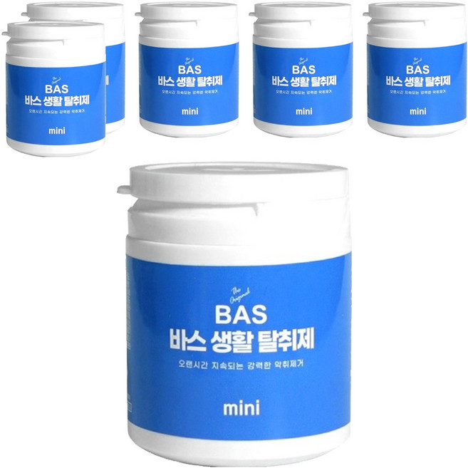 BAS 차량용 생활 탈취제 미니 베이비파우더향, 150g, 6개