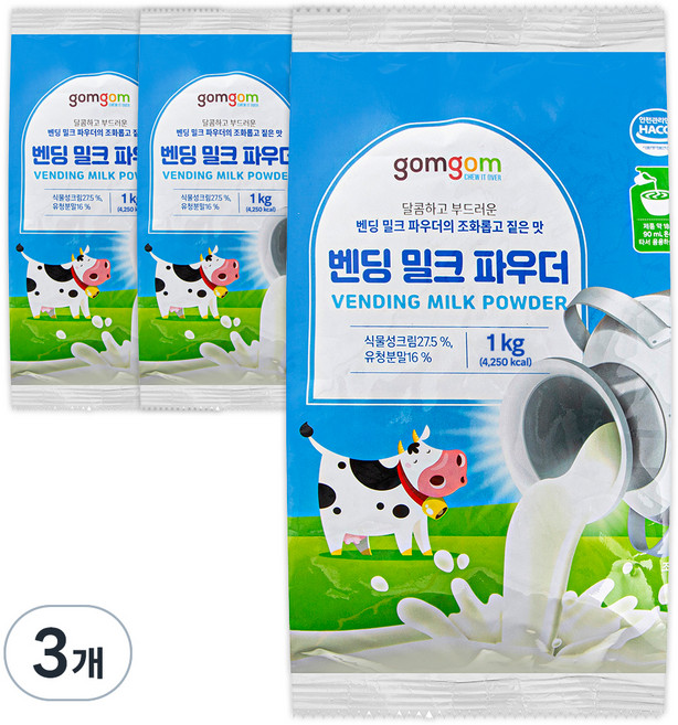 곰곰 벤딩밀크 파우더, 1kg, 1개입, 3개