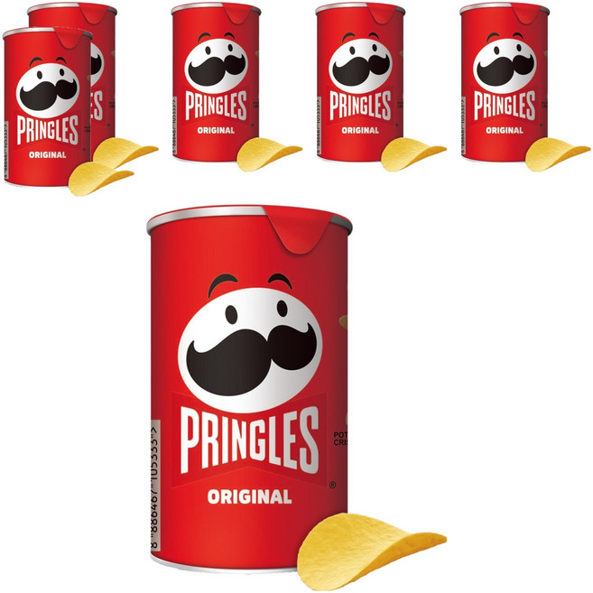 프링글스 오리지날 감자스낵 스몰 캔, 53g, 6개