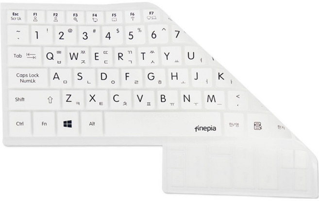 파인피아 갤럭시북 이온 NT950XCR-A58A Win10용 문자인쇄키스킨 B타입, 화이트, 1개
