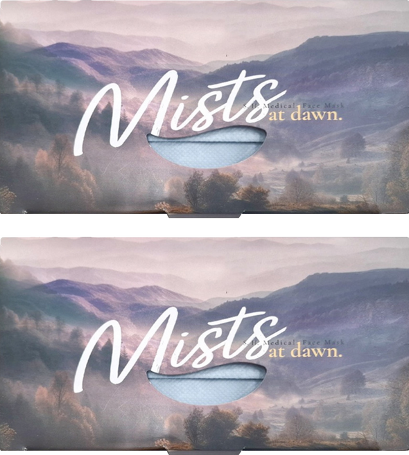 SH 上好生醫 醫療防護口罩 未滅菌 成人(17.5 x 9.5cm), 晨霧瀰漫, 50片, 2盒