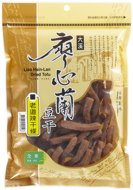 大溪廖心蘭豆干 老道辣干條 大, 320g, 1包