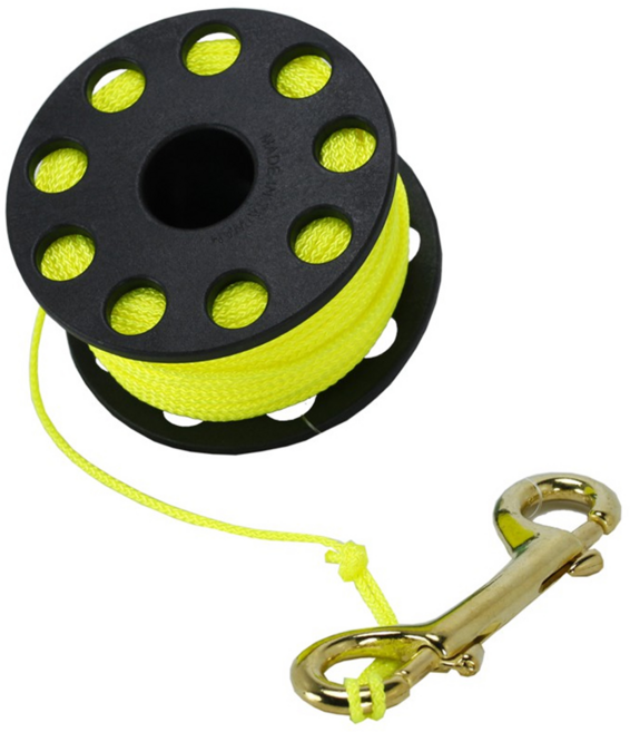 AQUATEC 洞穴潛水捲線器捲軸 適用於洞穴或導引和放流潛水 潛水設備CE認證產品, 黃色