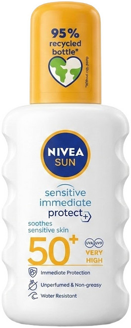 NIVEA 妮維雅 SUN 專業級防曬噴霧 SPF50+, 200ml, 1瓶