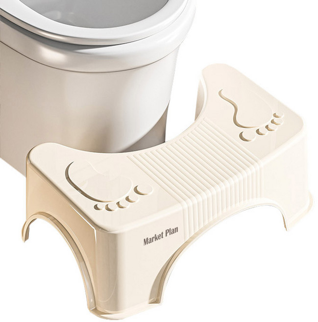 마켓플랜 다용도 변기 풋레스트 발 받침대, 베이지