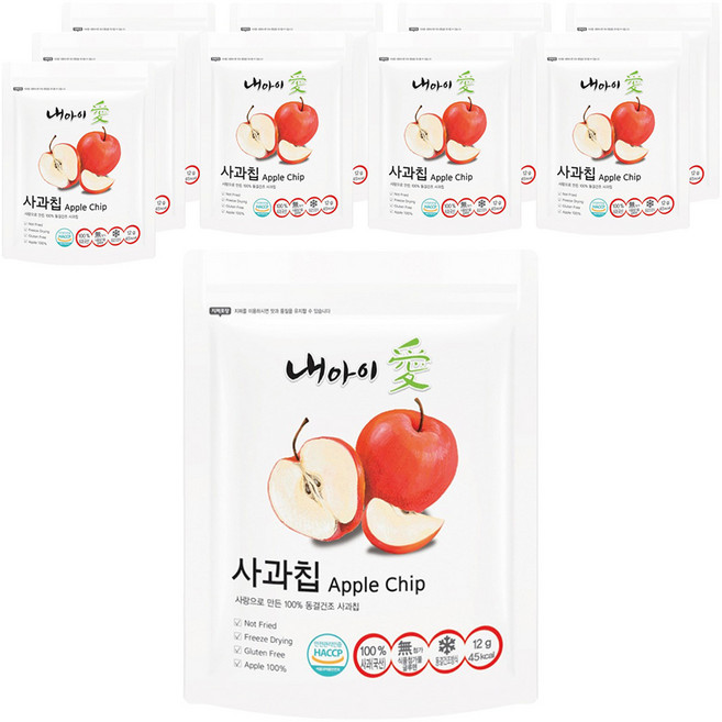 내아이애 동결건조 과일칩, 12g, 10개
