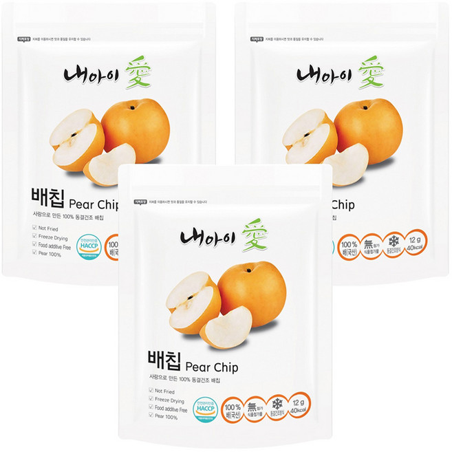 내아이애 과일 배칩, 12g, 3개