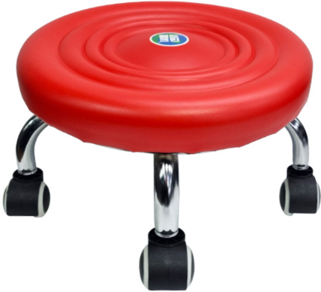 월드크린 플렌티 이동식 앉은뱅이 작업 의자, 1개, 레드