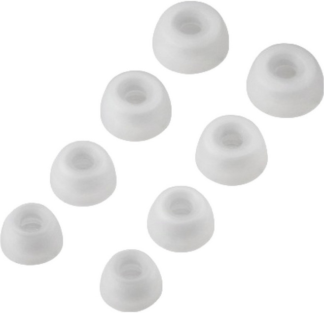 audio-technica 鐵三角 交換用耳塞 原廠保固 S, 透明白, 1組, ER-TW1