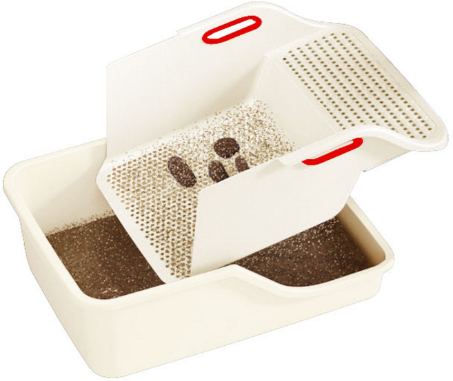 딩동펫 고양이 프리미엄 슬라이드 화장실, 아이보리, 1개