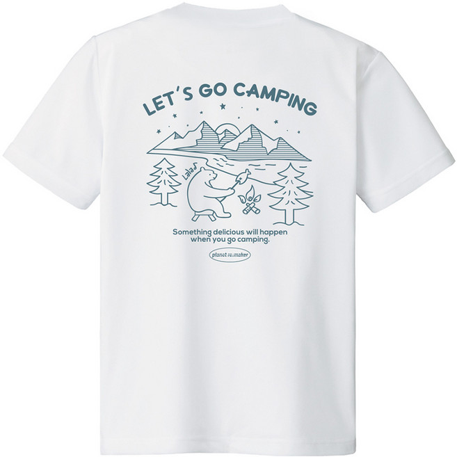 플래닛리메이커 남여공용 폴라베어 드라이 쿨 캠핑 반팔 티셔츠