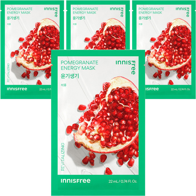 이니스프리 New 석류 에너지 마스크 22ml, 1개입, 4개