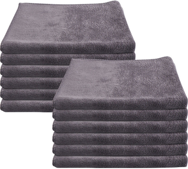 차싹 초극세사 차량용 세차타월 소형 30x40cm, 그레이, 12개