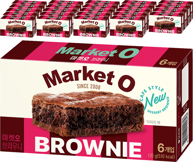 오리온 마켓오 브라우니 6p, 120g, 25개