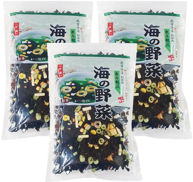千浦 海野菜 麩卷輕蔬 含海帶芽 敏豆 紅蘿蔔 玉米 豆腐, 90g, 3包