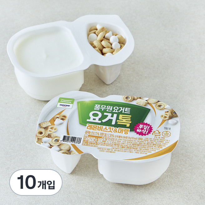 풀무원 요거톡 레몬비스킷 & 머랭, 126g, 10개입