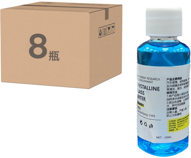 贛宜 玻璃油膜清潔擦 補充液 Y938, 50ml, 8瓶