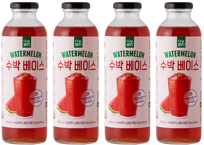 다농원 수박 베이스 음료, 600g, 4개