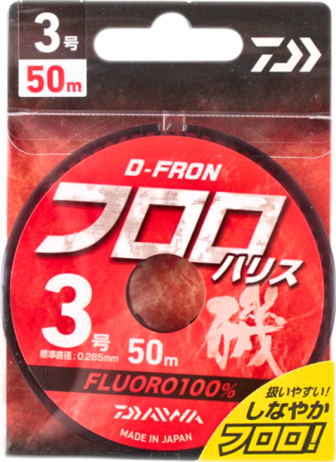 DAIWA 大和 釣線 D-FRON FLUORO HARISU 3號, 1個