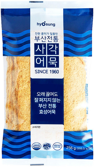 효성어묵 부산전통 사각어묵, 256g, 1개