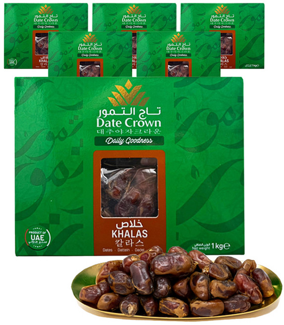 데이트크라운 칼라스 대추야자, 1kg, 6개
