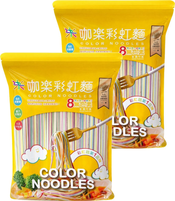 COLOR 咖樂 天然蔬果彩虹麵, 480g, 2包