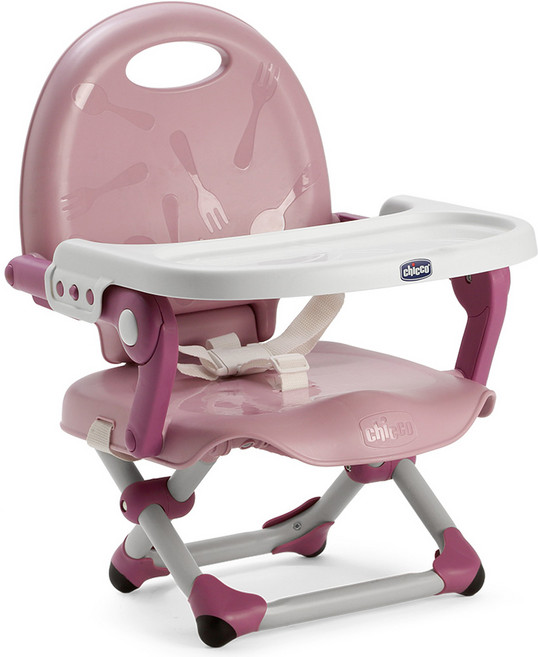 chicco Pocket snack 攜帶式輕巧餐椅座墊 玫瑰粉, 1個