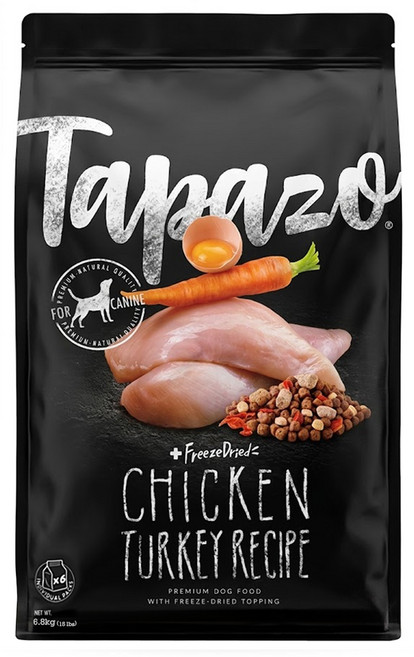 Tapazo 成犬 凍乾三重奏, 低敏火雞配方, 6.8kg, 1袋