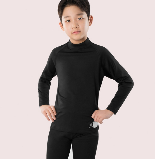 아르메데스 아동용 언더레이어 기모 터틀 상의 AR-35