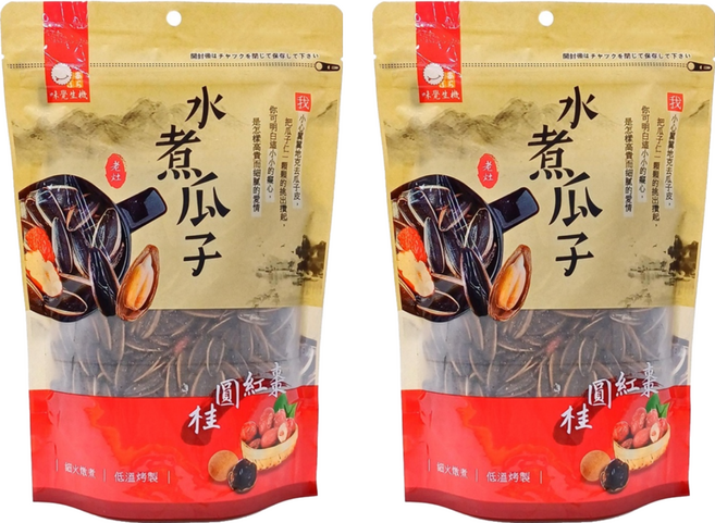 水煮瓜子 桂圓紅棗風味, 360g, 2包