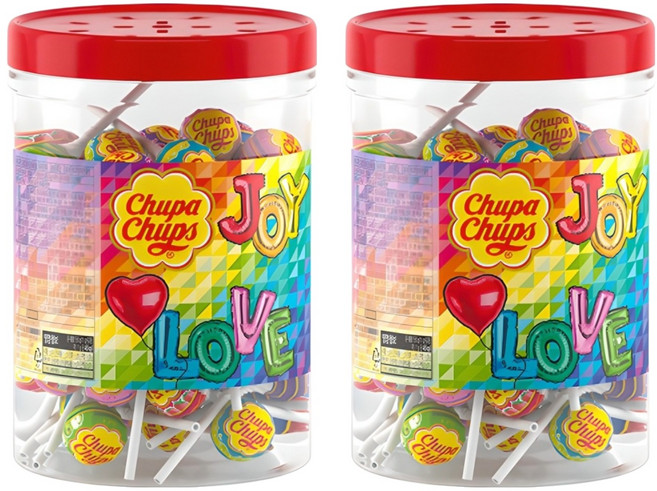 츄파춥스 농심 미니튜브 50p, 550g, 2개