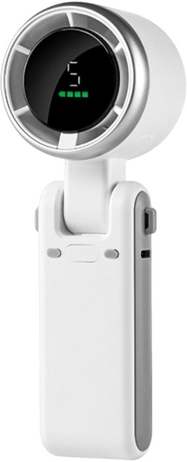 OFFICE1 USB迷你便攜折疊掛脖暴力渦輪/超級渦輪N607高速手持小風扇, O0008, 白色