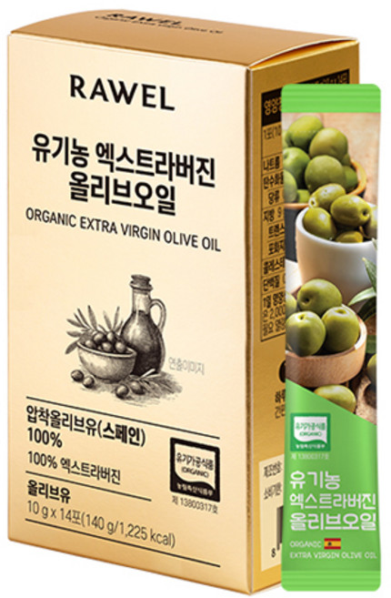 로엘 유기농 엑스트라버진 올리브오일 14p, 140g, 1개