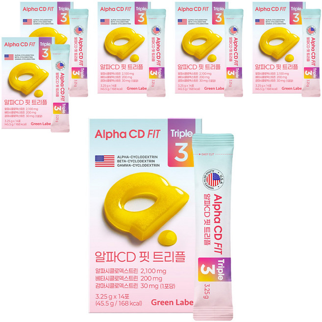 GC녹십자웰빙 알파CD 핏 트리플 14p, 45.5g, 6개