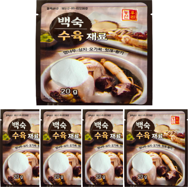 진달래농산 백숙 수육재료, 20g, 5개
