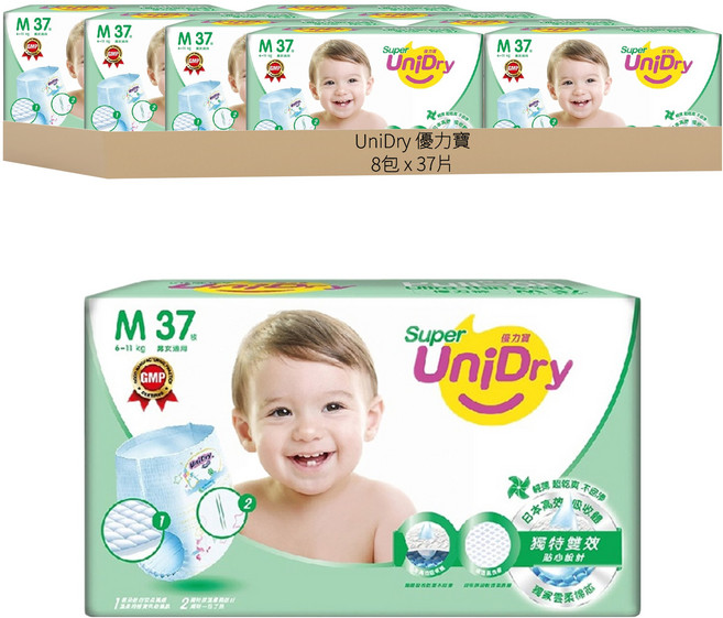 UniDry 優力寶 優力褲/尿布, M, 296片
